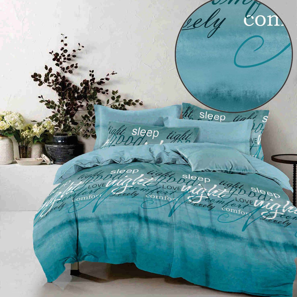 Ткань для постельного белья Бязь "Gold" GLL974Turquise