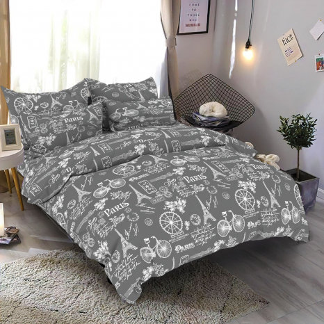 Ткань для постельного белья Бязь "Gold" Lux GL7888grey