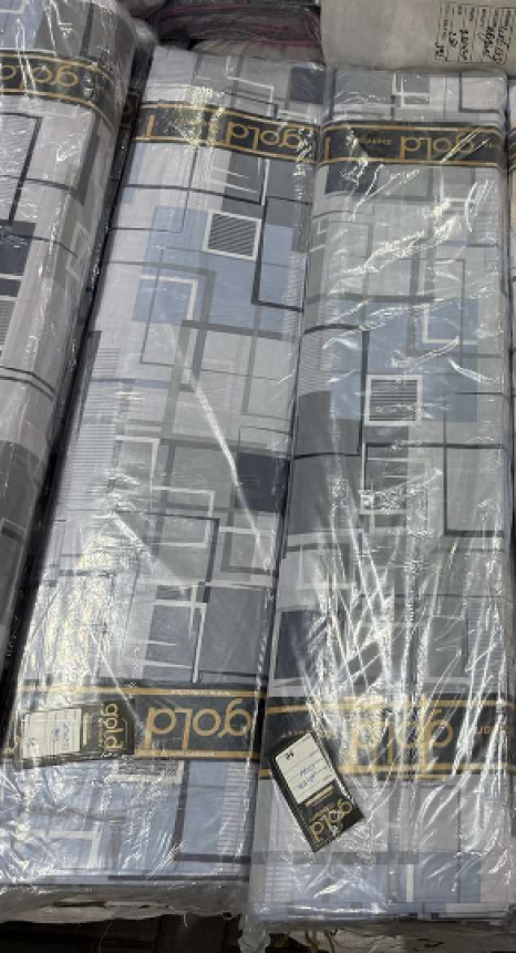 Тканина для постільної білизни Бязь "Gold" Lux з геометричним принтом GL1731grey