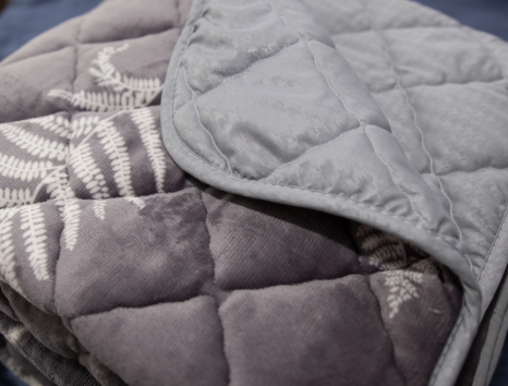 Полуторне флісове стьобане покривало №55017