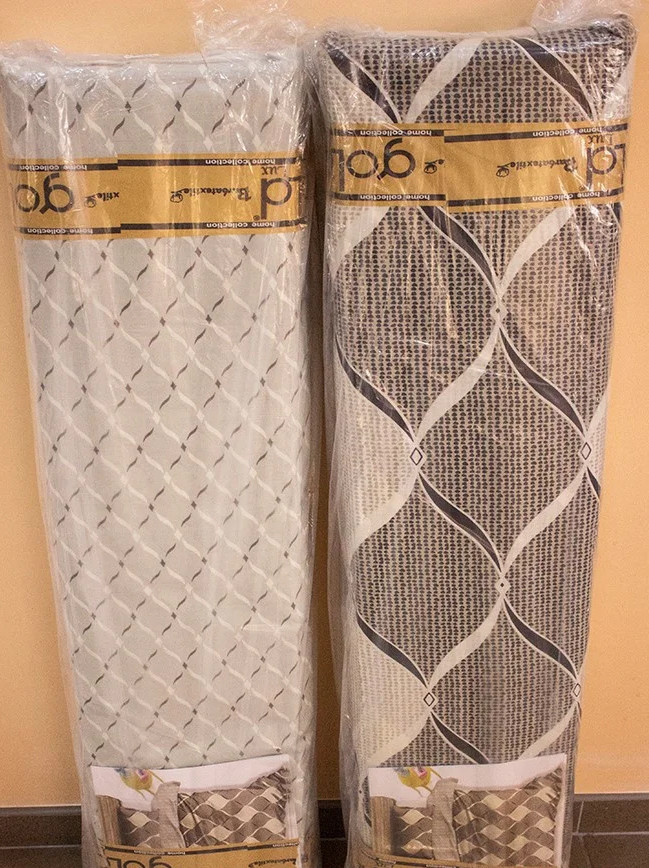 Тканина для постільної білизни Бязь "Gold" Lux "Кавовий геометричний принт" GL4088 (A+B) - (50м+50м)