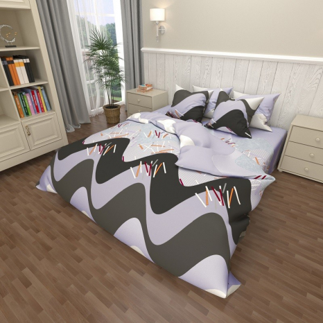 Ткань для постельного белья Бязь "Gold" Lux GL7648