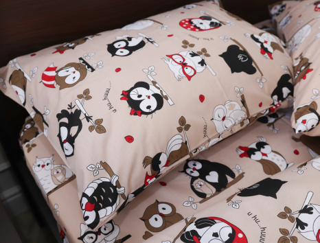 Полуторний набір постільної білизни 150*220 із Бязі "Gold" №166441 Черешенка™