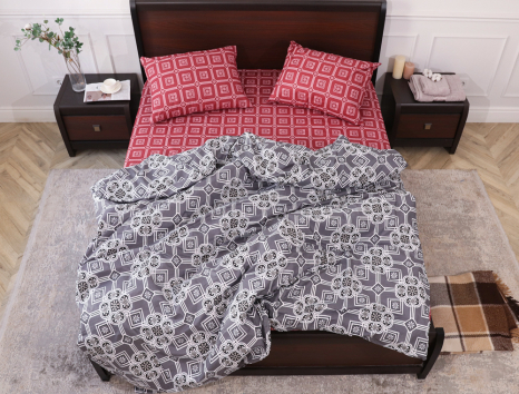 Сімейний набір постільної білизни із Бязі "Gold" №151313AB Черешенка™