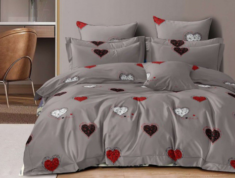 Сімейний набір постільної білизни 240*220 із полікотону №200083 Черешенька™