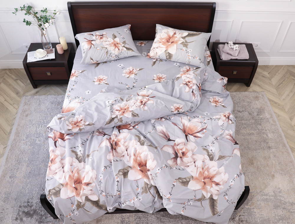 Полуторний набір постільної білизни 150*220 із Бязі "Gold" №157151 Черешенка™