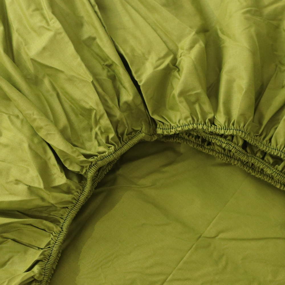 Простынь на резинке (160*200*25) оливковая №660538