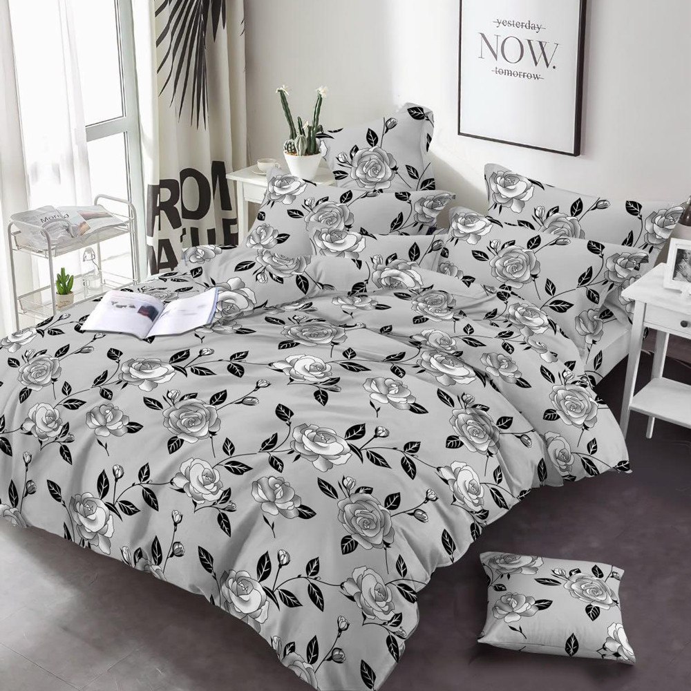 Тканина для постільної білизни Бязь "Gold" Lux GL1734grey