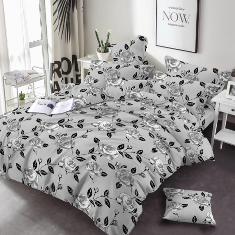 Тканина для постільної білизни Бязь "Gold" Lux GL1734grey