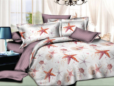 Двоспальний набір постільної білизни 180*220 із Ранфорсу №182816AB Черешенка™