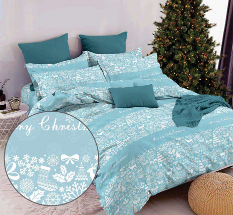 Тканина для постільної білизни Бязь "Gold" Lux GL11400blue