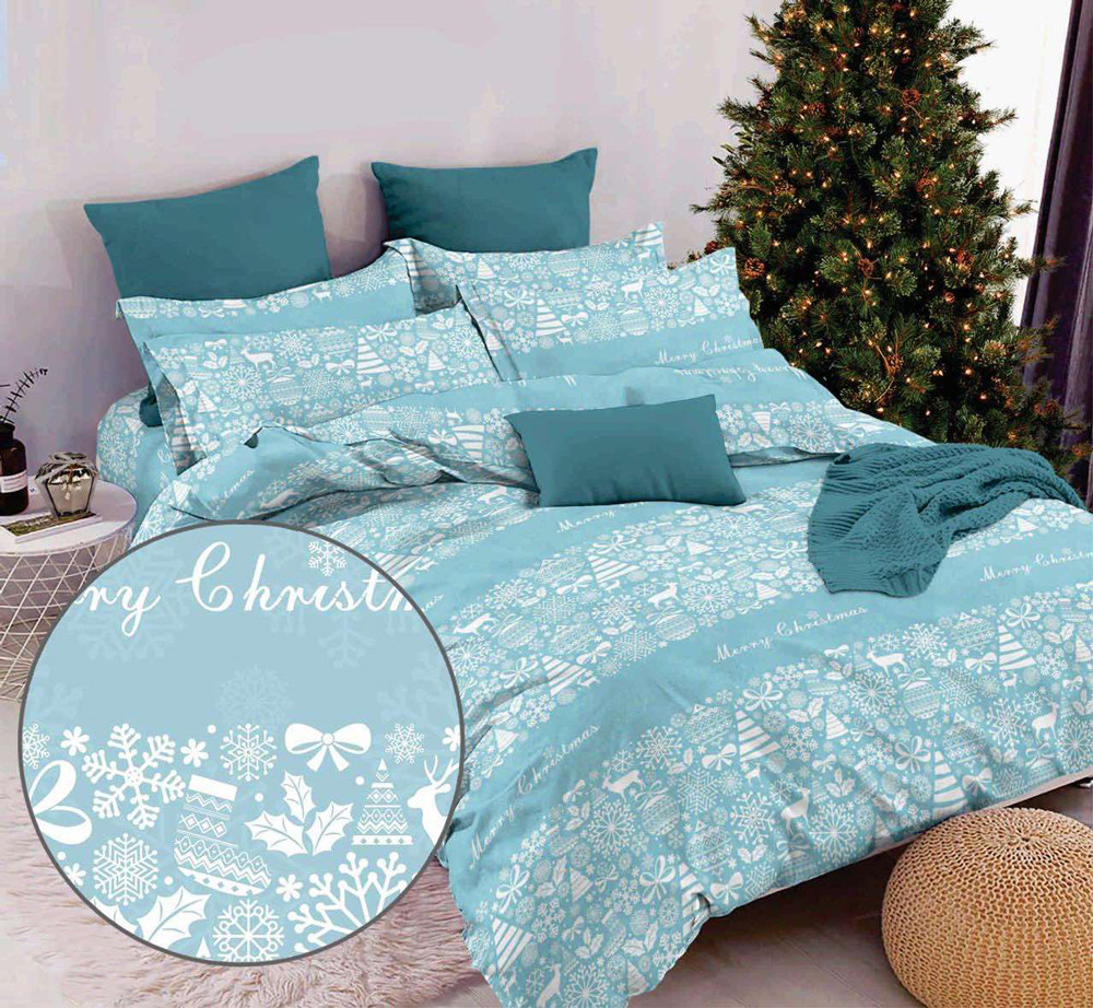 Тканина для постільної білизни Бязь "Gold" Lux GL11400blue