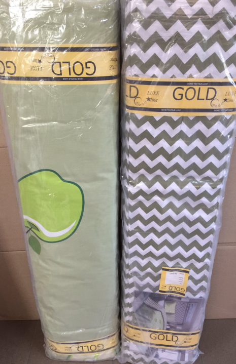 Тканина для постільної білизни Бязь "Gold" Lux "Соковиті яблучка" GL1669 (A+B) - (50м+50м)