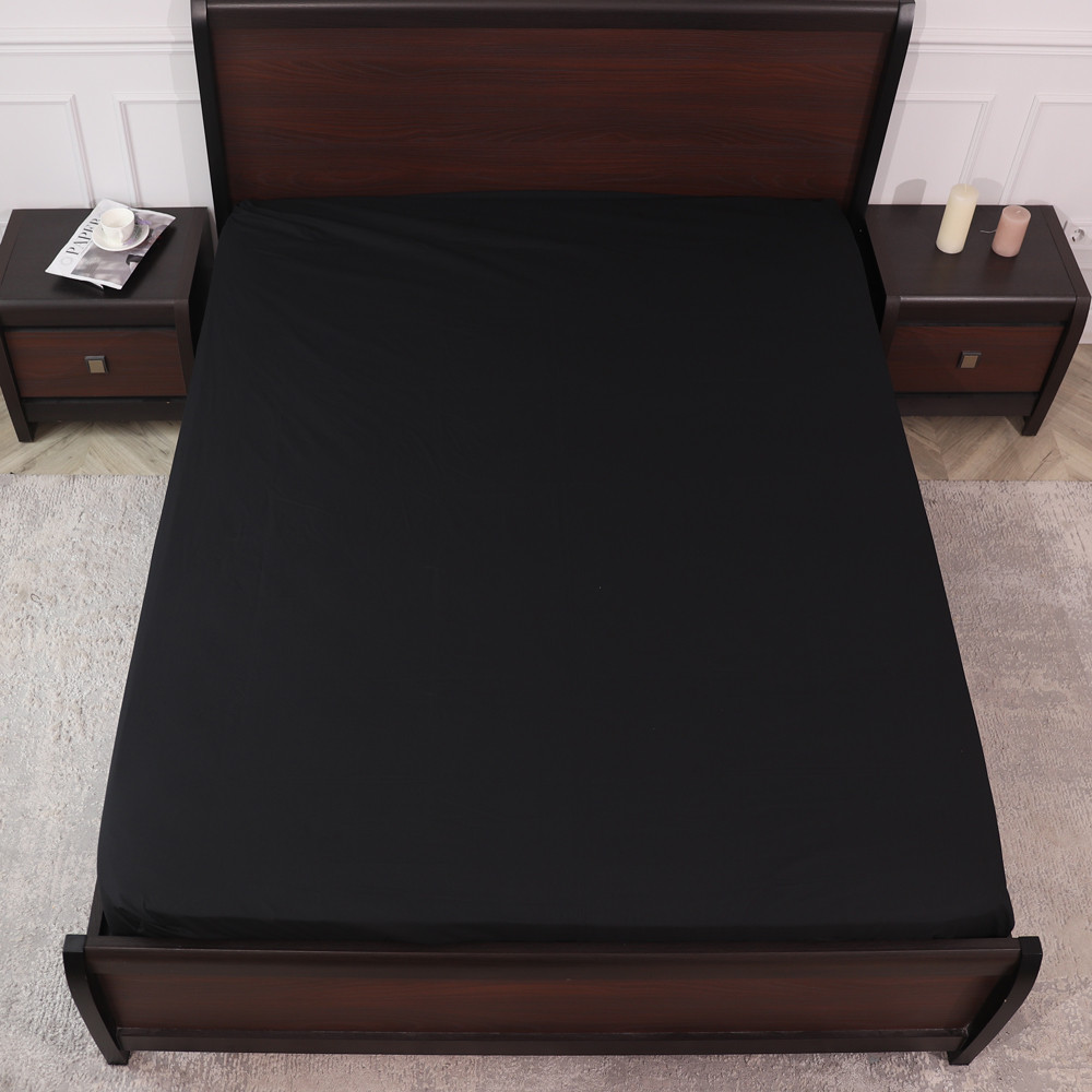 Простынь на резинке (160*200*25) черного цвета №662032