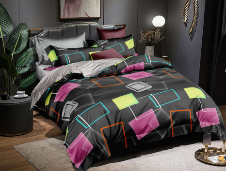 Двоспальний набір постільної білизни 180*220 із Сатину №3408АВ Черешенка™