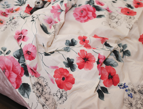 Сімейний набір постільної білизни із Бязі "Gold" №151330AB Черешенка™