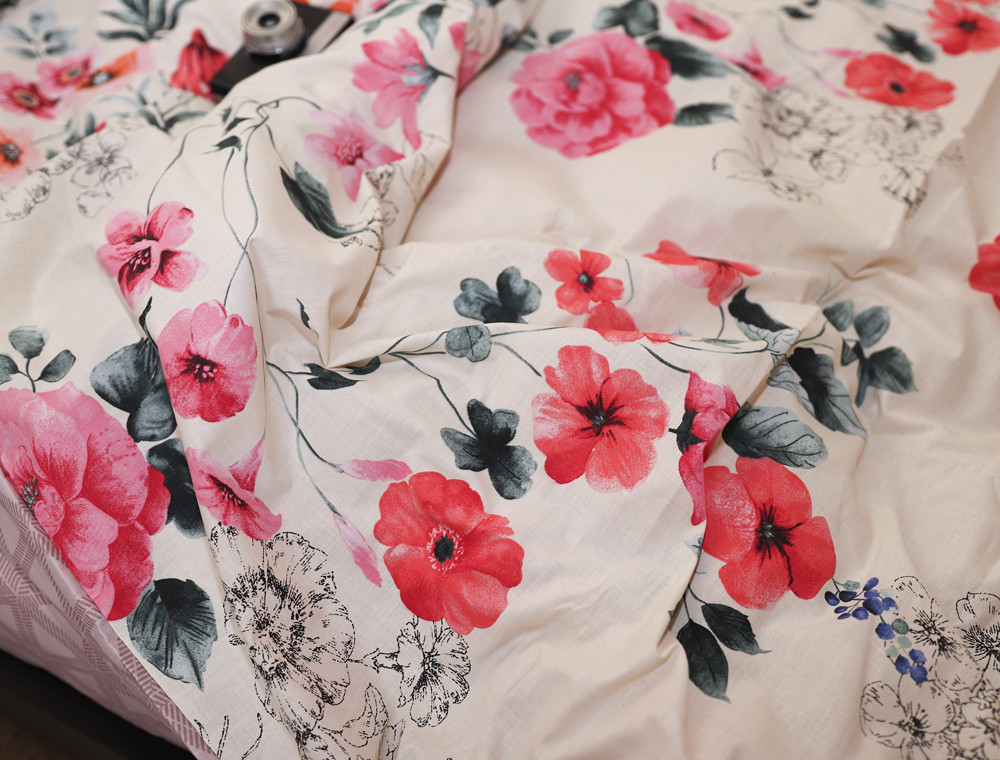 Сімейний набір постільної білизни із Бязі "Gold" №151330AB Черешенка™