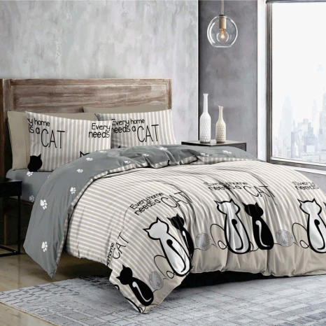 Ткань для постельного белья Бязь "Gold" Lux детская GLB236beige (A+B) - (50м+50м)