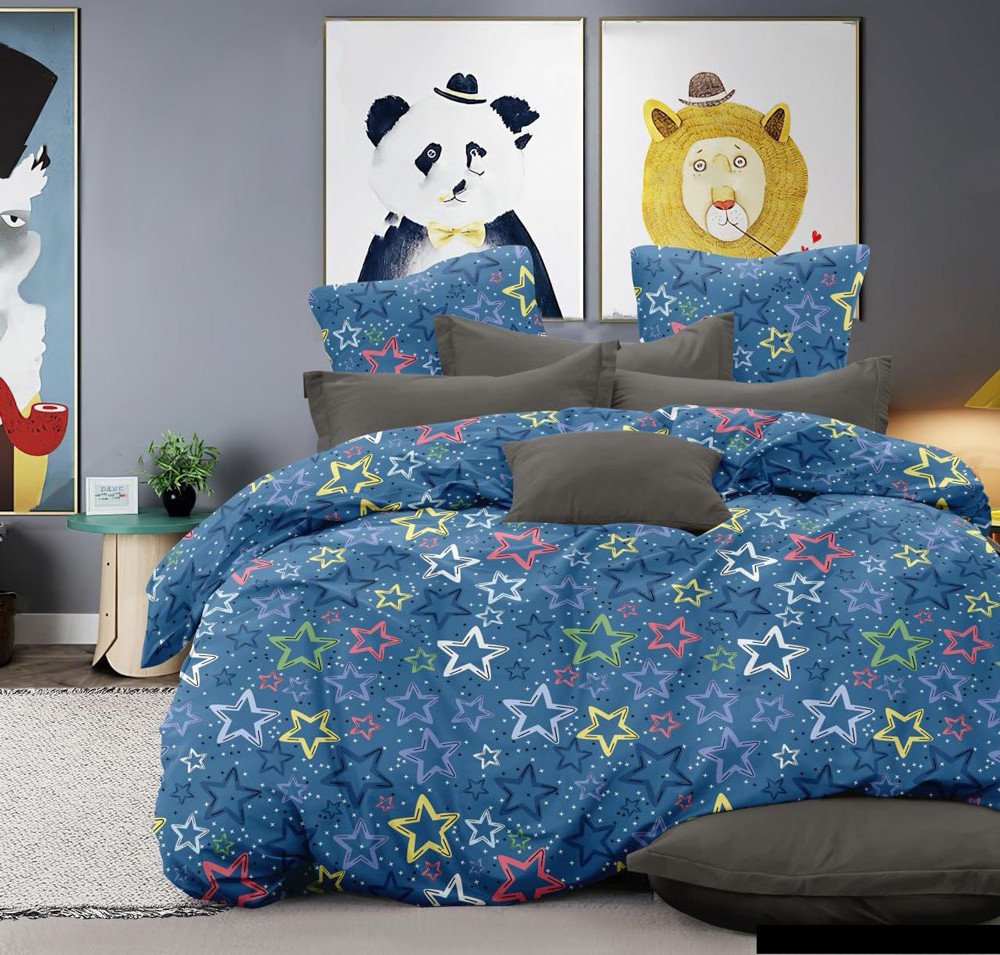 Ткань для постельного белья Бязь "Gold" Lux детская GL17180blue 