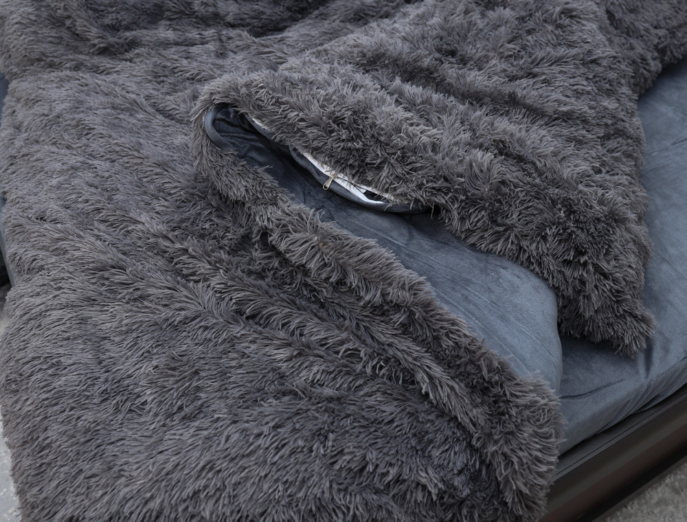 Евро-макси набор постельного белья 200*230 Плюш Травка №EL-06 Черешенка™