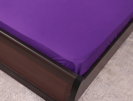Простынь на резинке (160*200*25) однотонная фиолетовая №3483