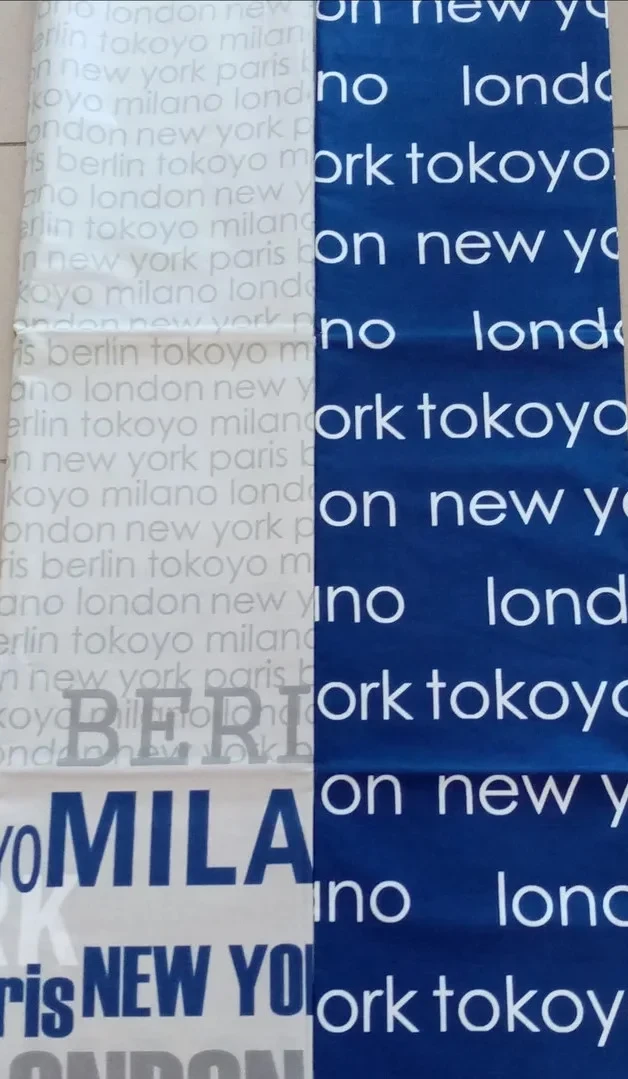 Тканина для постільної білизни Бязь "Gold" Lux "Столиці країн (білий)" GL1440 (A+B) - (50м+50м)