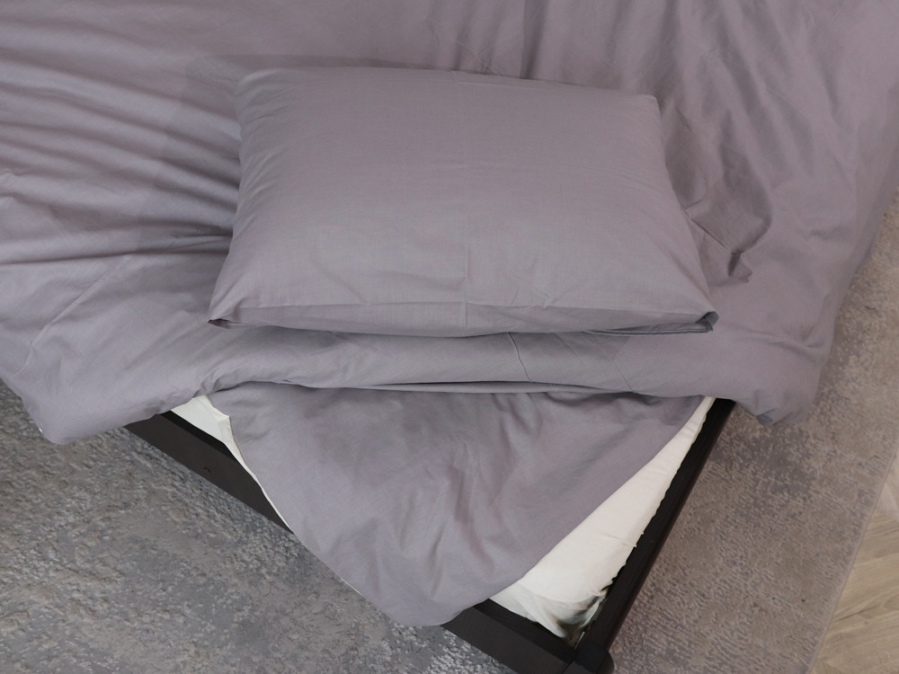 Сімейний набір однотонної постільної білизни із Бязі "Gold" №155545AB Черешенька™