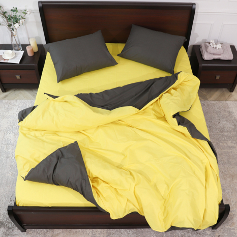 Сімейний набір однотонної постільної білизни із Бязі "Gold" №155516AB Черешенка™