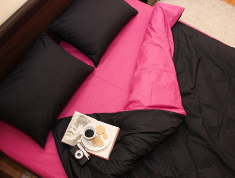 Євро-максі набір однотонної постільної білизни 200*220 із Бязі "Gold" №15401324AB Черешенька™