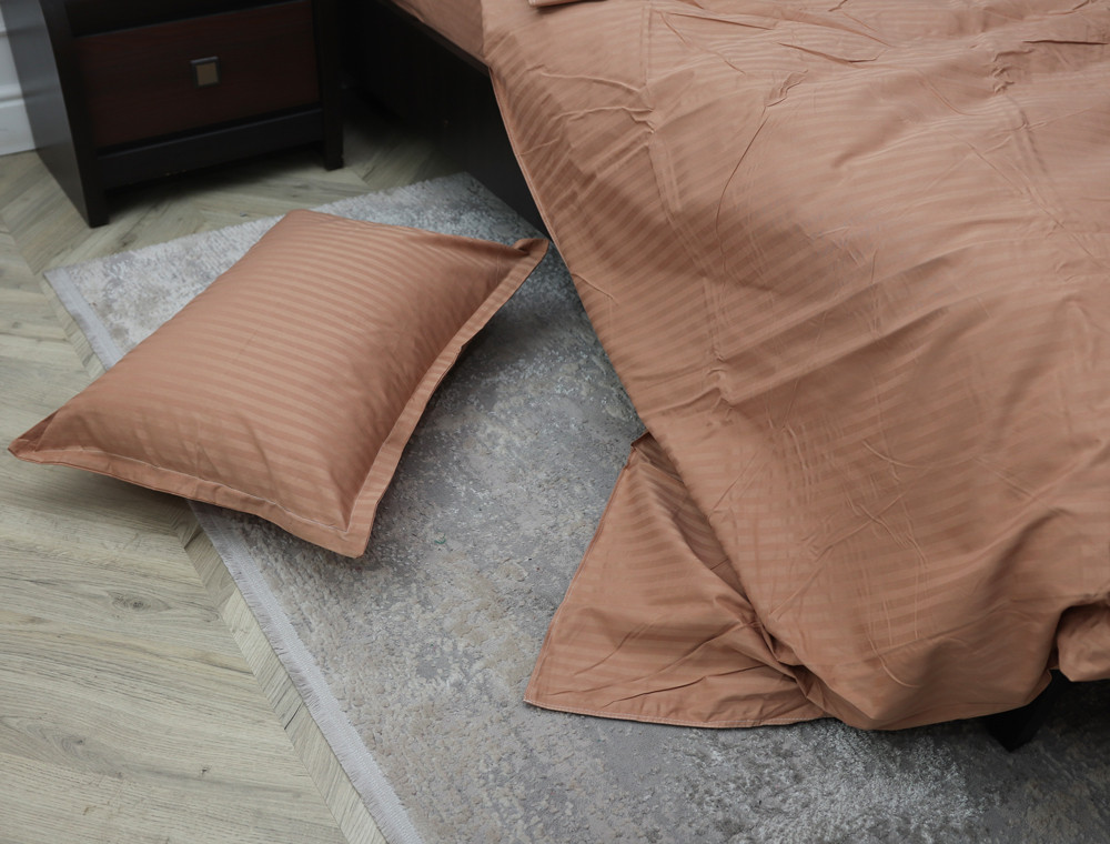 Евро макси набор постельного белья 200*230 из Страйп Сатина D-05