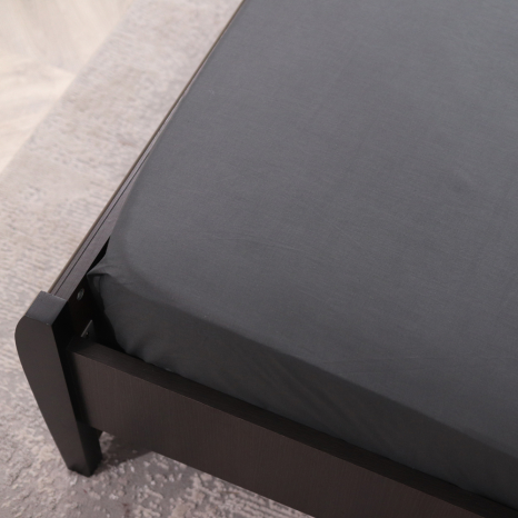 Простирадло на резинці (90*200*25) графітове №665516