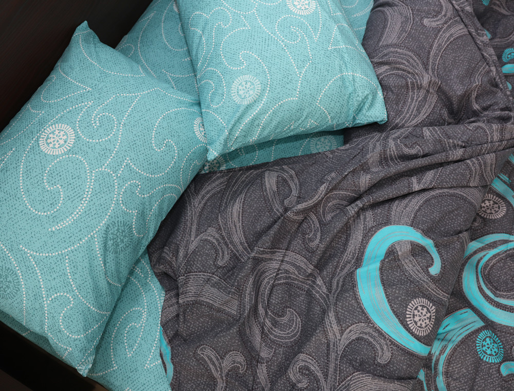 Полуторний набір постільної білизни 150*220 із Бязі "Gold" №159844AB Черешенка™