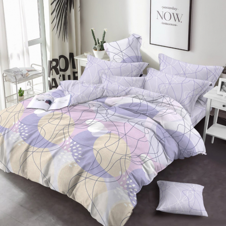 Тканина для постільної білизни Бязь "Gold" Lux GL1927violet (A+B) - (50м+50м)
