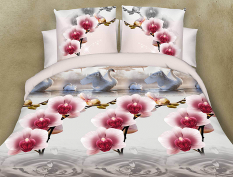 Евро макси набор постельного белья 200*220 из Ранфорса №18008 Черешенка™