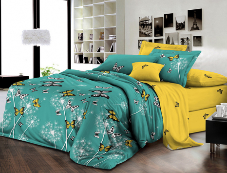 Евро макси набор постельного белья 200*220 из Ранфорса №182810AB Черешенка™