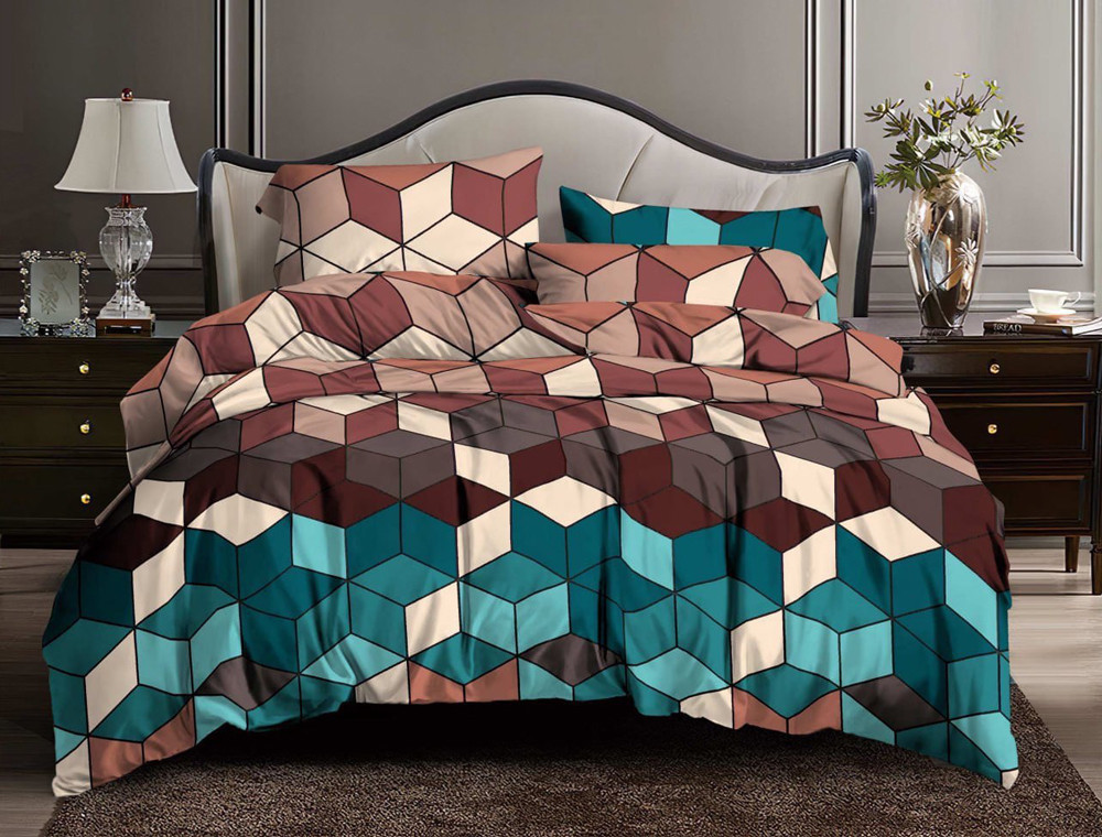 Сімейний набір постільної білизни 240*220 із полікотону №20104 Черешенька™