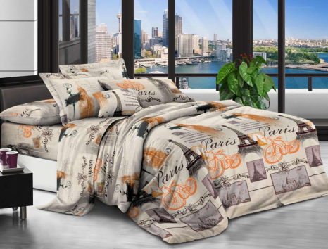 Полуторний набір постільної білизни 150*220 із полікотону №203248 Черешенька™