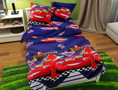 Полуторний набір постільної білизни 150*220 із Бязі "Gold" №164353 Черешенка™