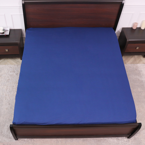 Простирадло на резинці (140*200*25) синє №661033