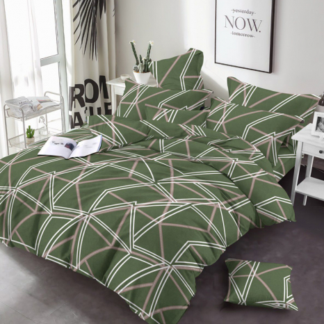 Тканина для постільної білизни Бязь "Gold" Lux GL3528green