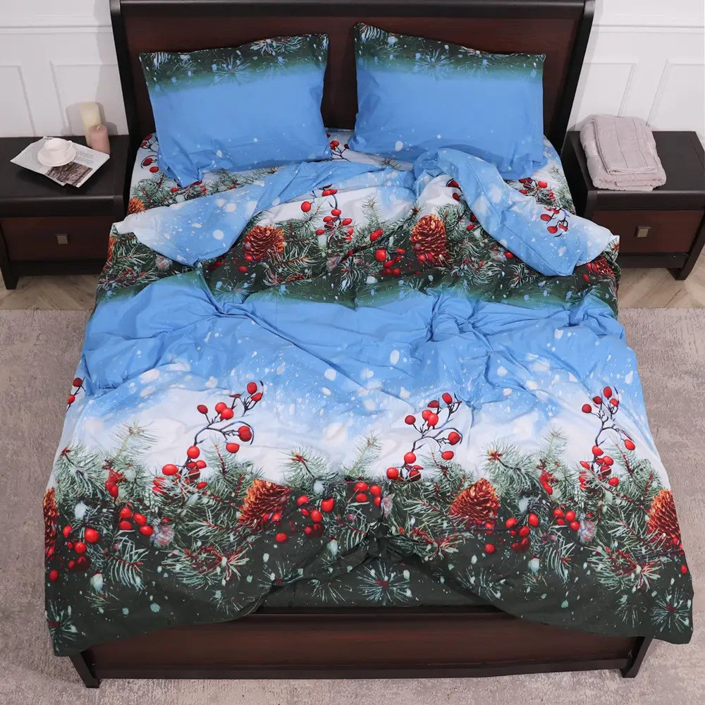 Двоспальний набір постільної білизни 180*220 із Бязі "Gold" №157566 Черешенка™