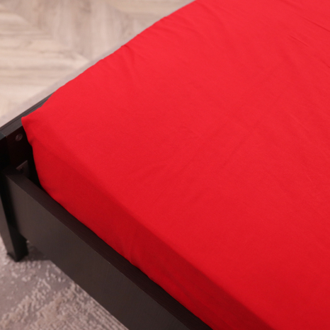 Простирадло на резинці (160*200*25) червоного кольору №6640631