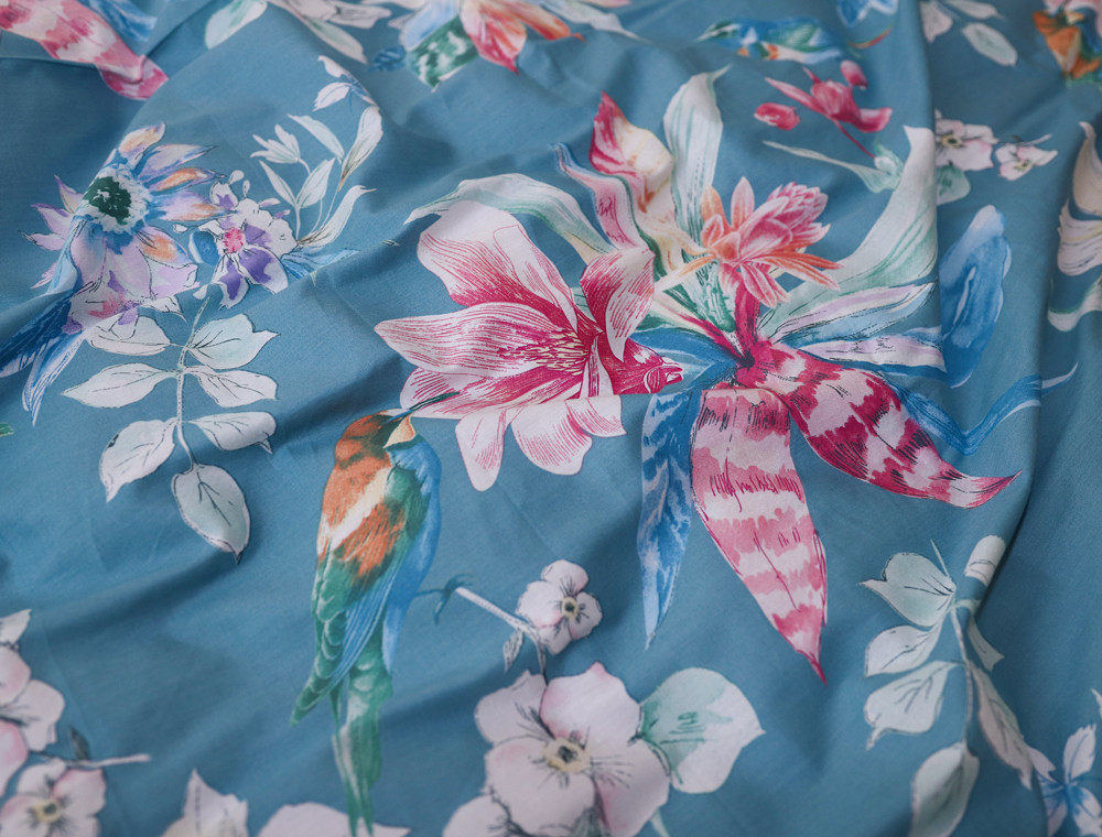 Євро-максі набір постільної білизни 200*220 із Сатину №8613AB Черешенка™