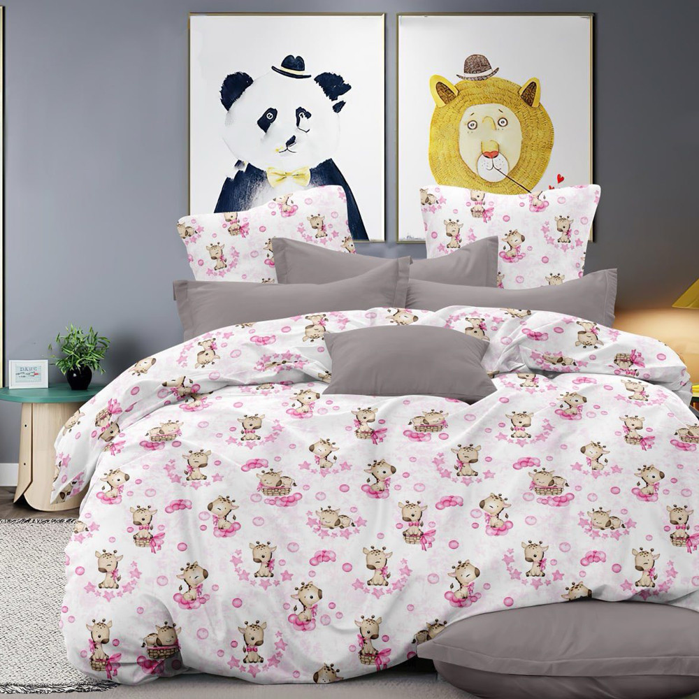 Тканина для постільної білизни Бязь "Gold" Lux дитяча GL16660pink