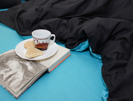 Двоспальний набір однотонної постільної білизни 180*220 із Бязі "Gold" №154025AB Черешенька™