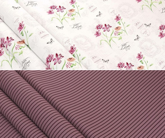 Ткань для постельного белья Ранфорс R-3314 (A+B) - (50м+50м)