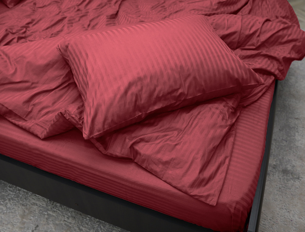 Семейный набор хлопкового постельного белья из Страйп Сатина №541840