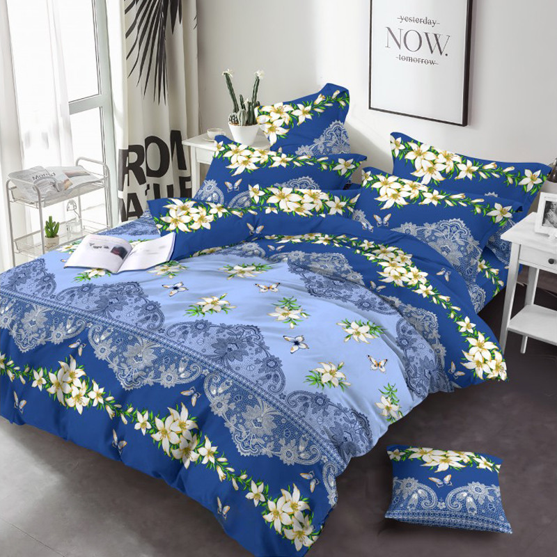 Тканина для постільної білизни Бязь "Gold" Lux GL382blue