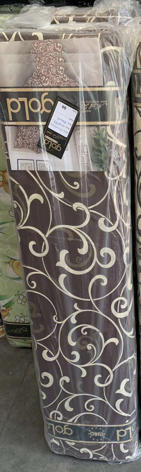 Тканина для постільної білизни Бязь "Gold" Lux "Завитки" GL003