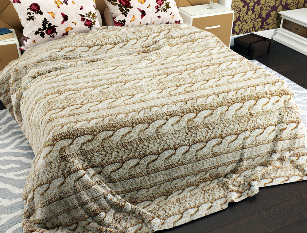 Полуторний флісовий плед №33438